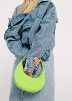 Mango Fluorine Baguette Bag Green