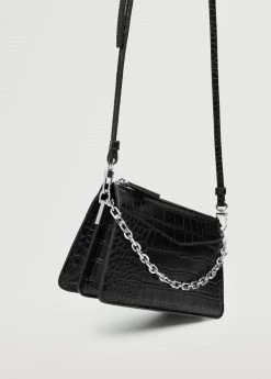 Mango Croc-effect Cross Body Bag Black -Mango Bags Sales Store unnamed file 646