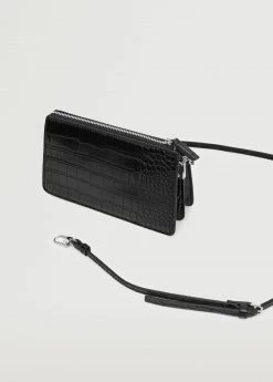 Mango Croc-effect Cross Body Bag Black -Mango Bags Sales Store unnamed file 649