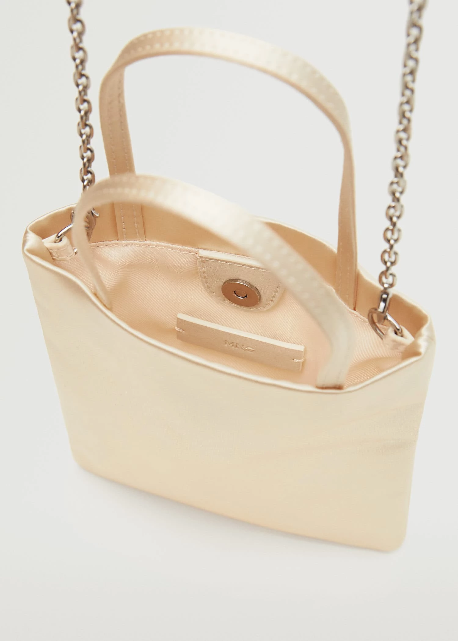 Mango Mini Satin Bag Lime 3 Mango Mini Satin Bag Lime - Image 3