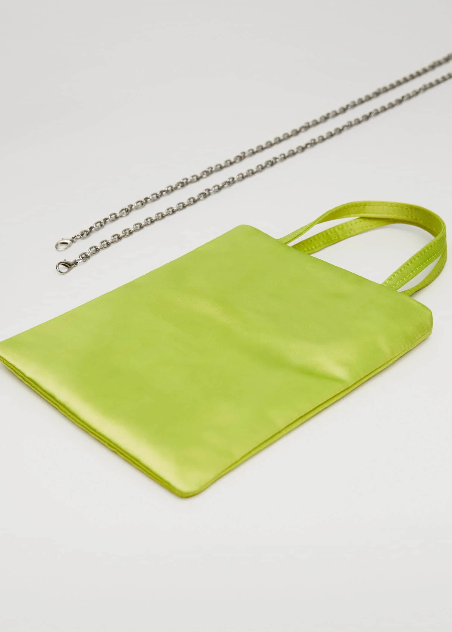 Mango Mini Satin Bag Lime 16 Mango Mini Satin Bag Lime - Image 16