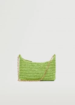 Mango Raffia Baguette Handbag Lime -Mango Bags Sales Store unnamed file 68