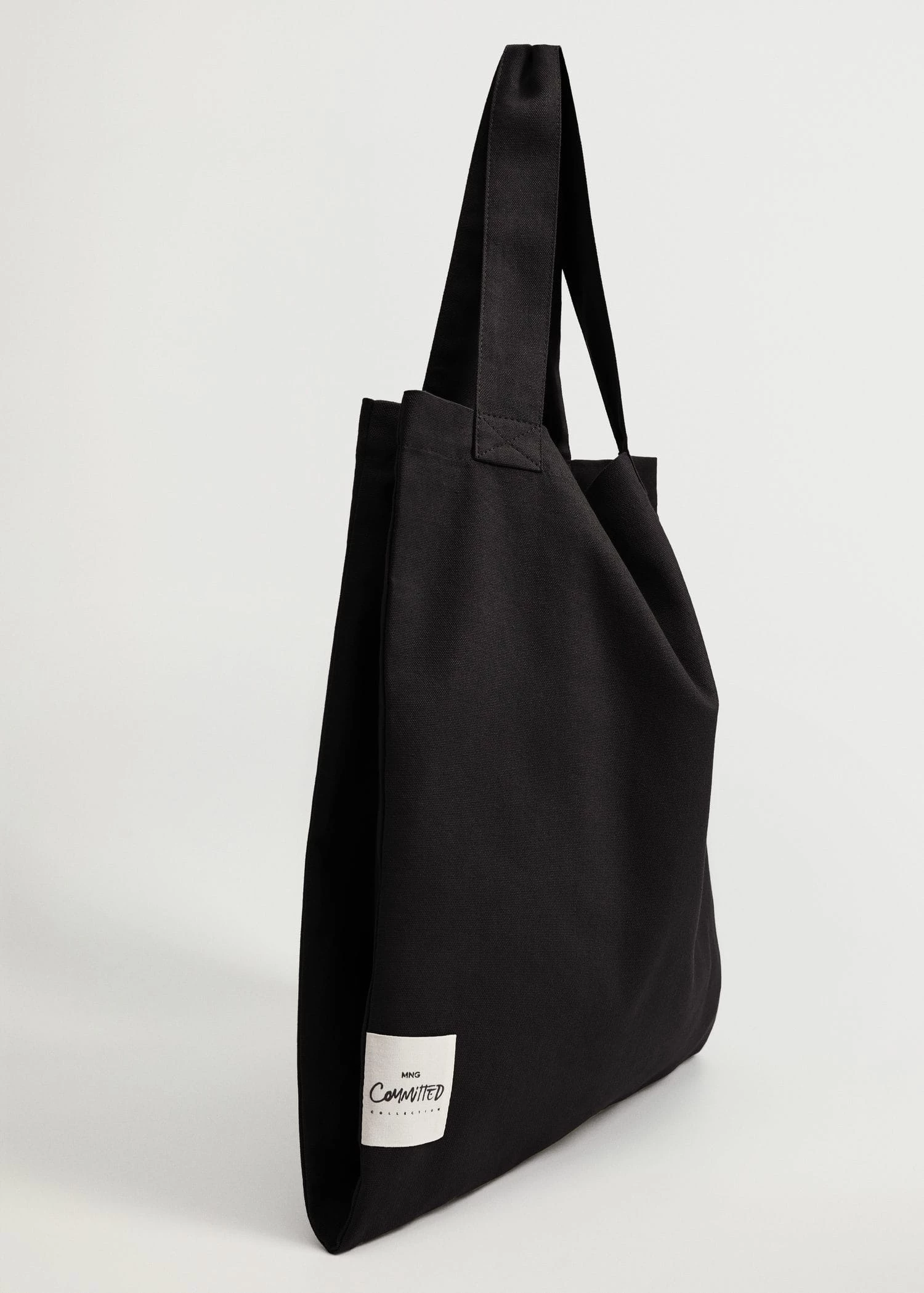 Mango Cotton Shopper Bag Vibrant Blue 2 Mango Cotton Shopper Bag Vibrant Blue - Image 2