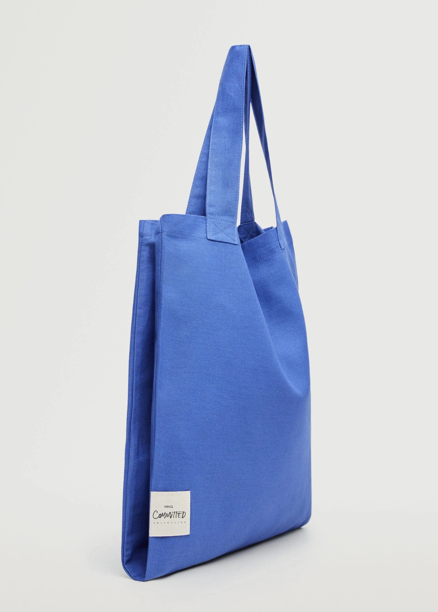 Mango Cotton Shopper Bag Vibrant Blue 11 Mango Cotton Shopper Bag Vibrant Blue - Image 11