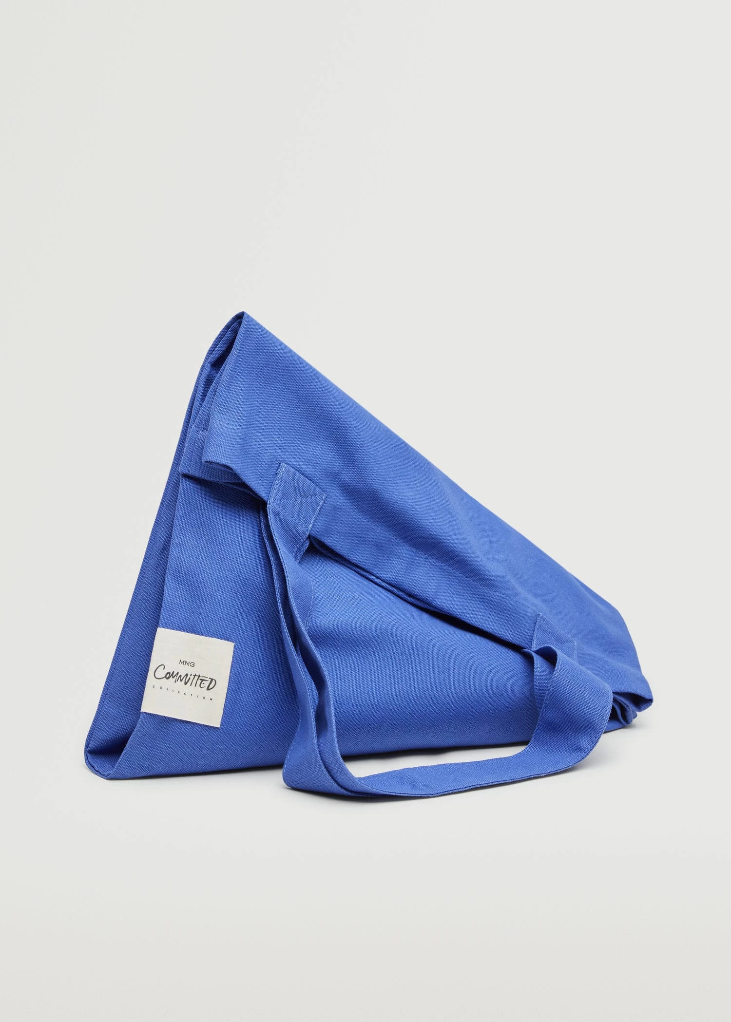 Mango Cotton Shopper Bag Vibrant Blue 12 Mango Cotton Shopper Bag Vibrant Blue - Image 12