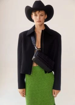 Mango Embossed Cross-body Bag Medium Brown -Mango Bags Sales Store unnamed file 768