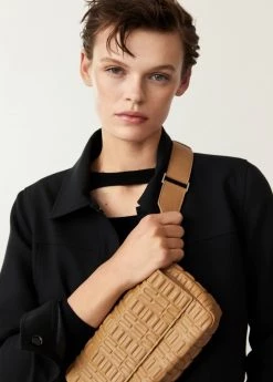 Mango Embossed Cross-body Bag Medium Brown -Mango Bags Sales Store unnamed file 773