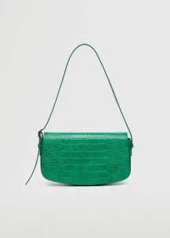 Mango Croc-effect Baguette Bag Black -Mango Bags Sales Store unnamed file 807
