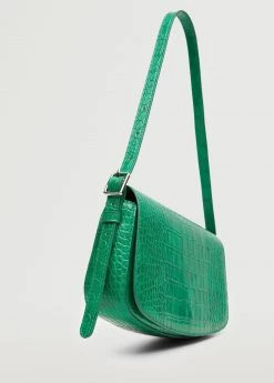 Mango Croc-effect Baguette Bag Black -Mango Bags Sales Store unnamed file 808