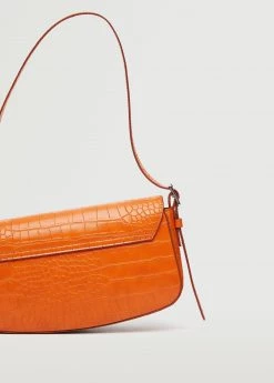 Mango Croc-effect Baguette Bag Black -Mango Bags Sales Store unnamed file 813