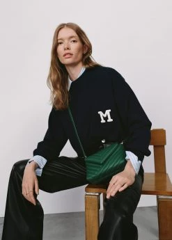 Mango Quilted Cross-body Bag Black