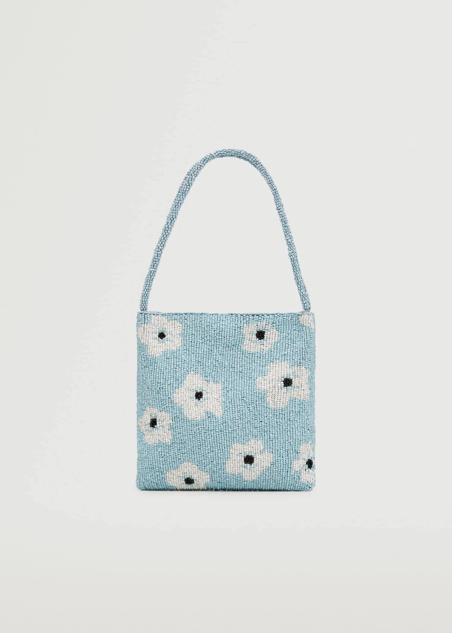 Mango Beaded Mini Bag Blue 2 Mango Beaded Mini Bag Blue - Image 2