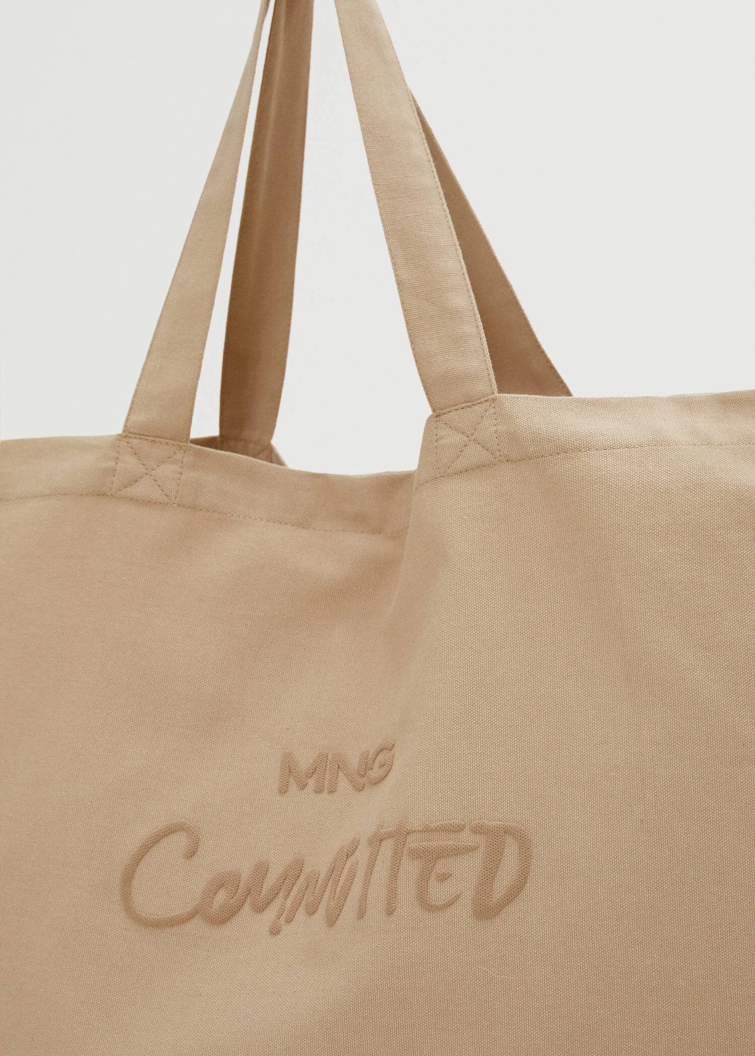 Mango Cotton Shopper Bag Beige 13 Mango Cotton Shopper Bag Beige - Image 13