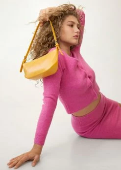 Mango Sustainable Baguette Bag Nude