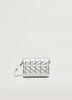 Mango Metallic Padded Bag Silver
