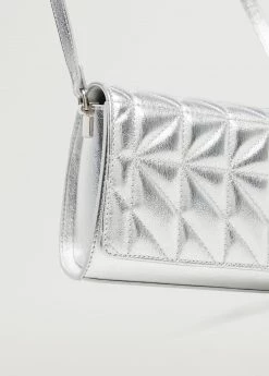 Mango Metallic Padded Bag Silver -Mango Bags Sales Store unnamed file 938