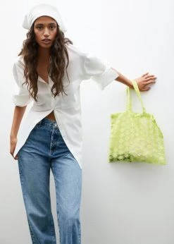 Mango Organza Flowers Bag Yellow