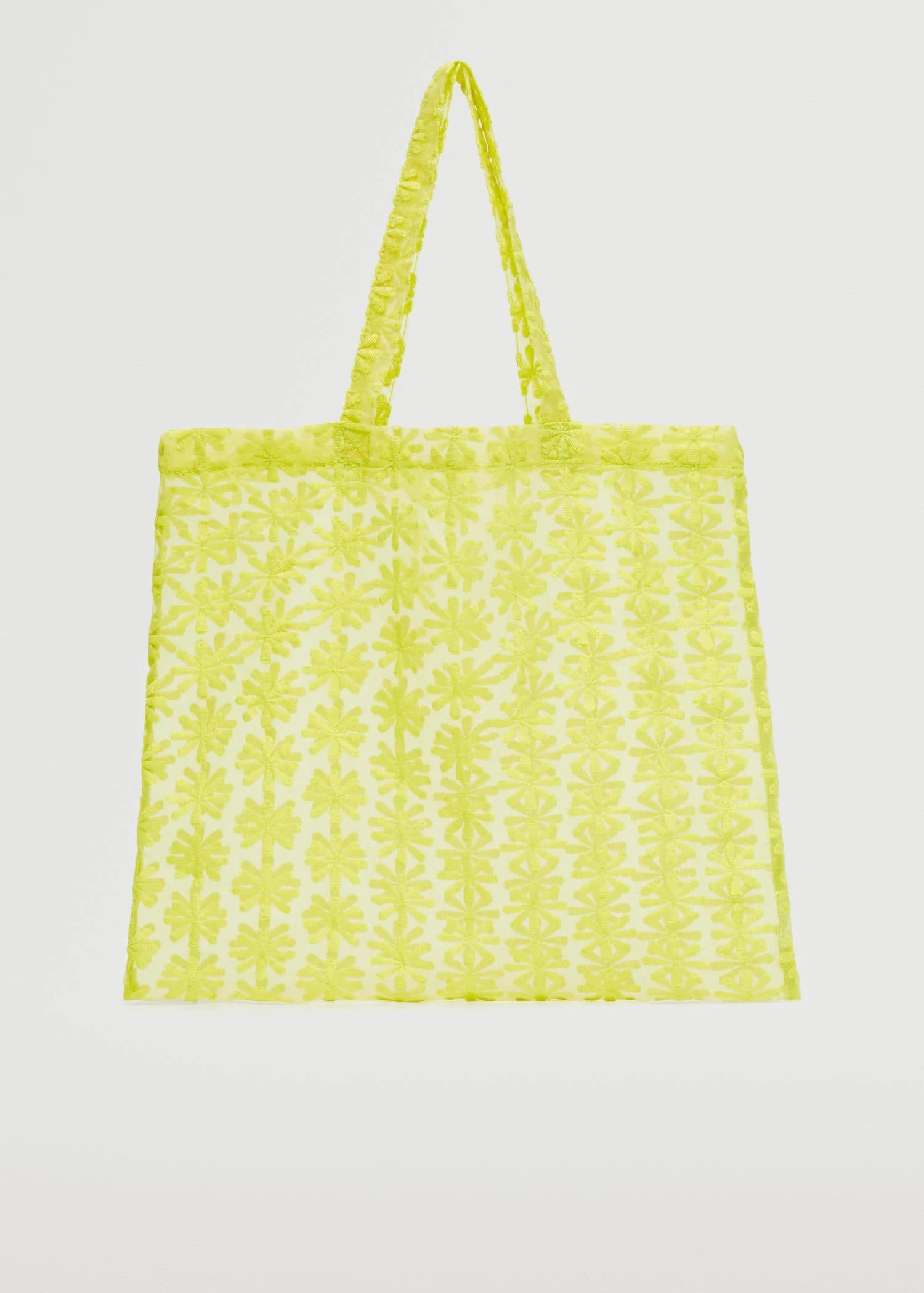 Mango Organza Flowers Bag Yellow 2 Mango Organza Flowers Bag Yellow - Image 2