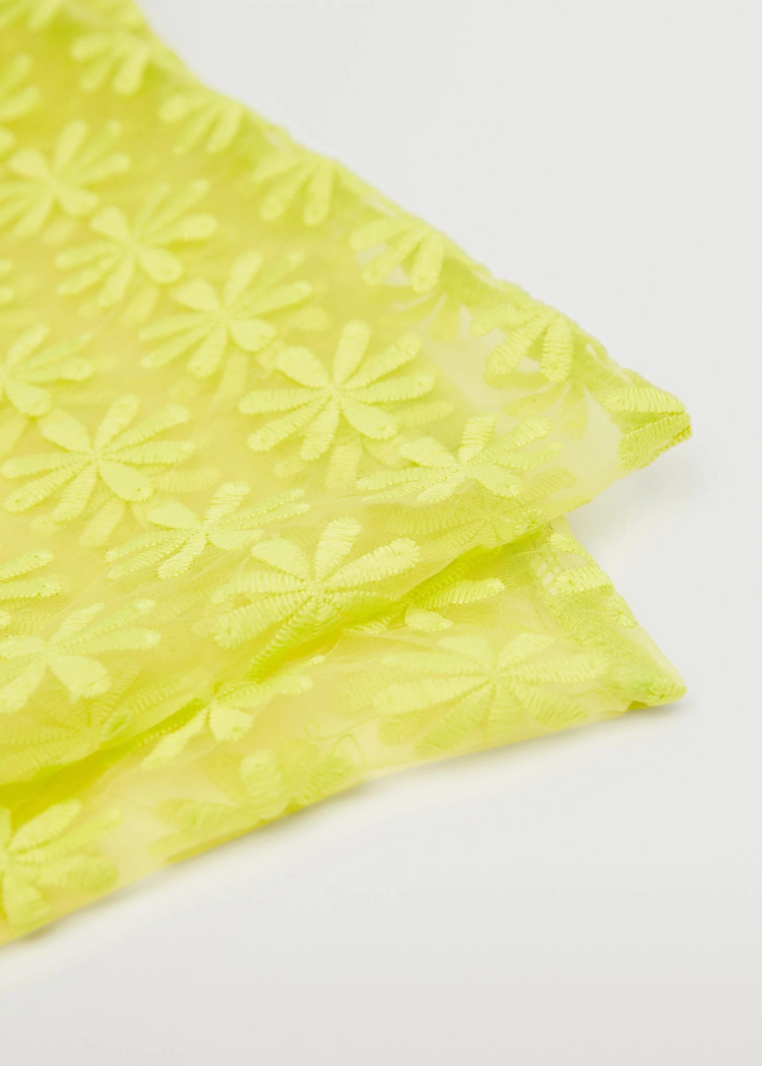 Mango Organza Flowers Bag Yellow 4 Mango Organza Flowers Bag Yellow - Image 4