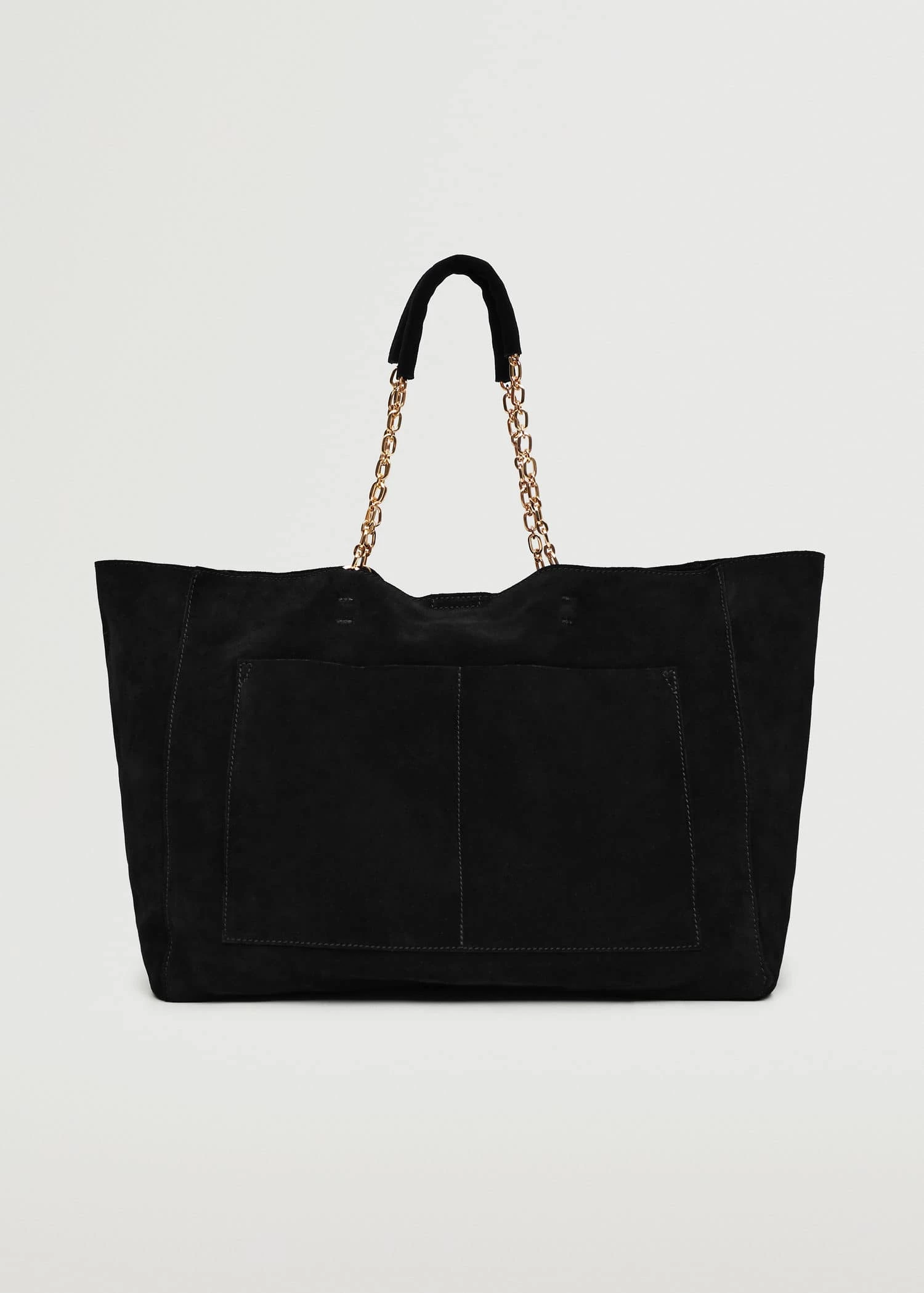 Mango Leather Shopper Bag Black 2 Mango Leather Shopper Bag Black - Image 2
