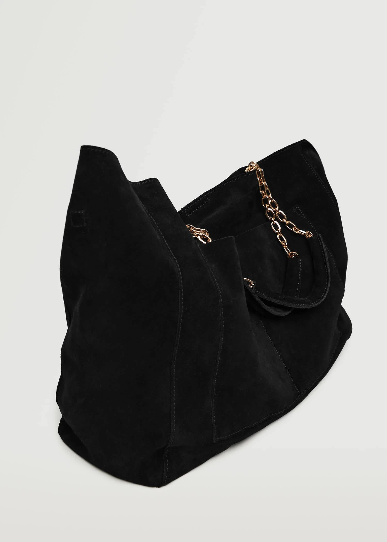 Mango Leather Shopper Bag Black 3 Mango Leather Shopper Bag Black - Image 3