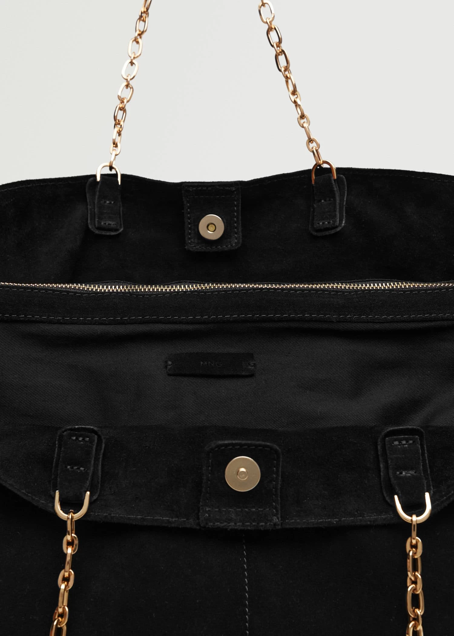 Mango Leather Shopper Bag Black 4 Mango Leather Shopper Bag Black - Image 4