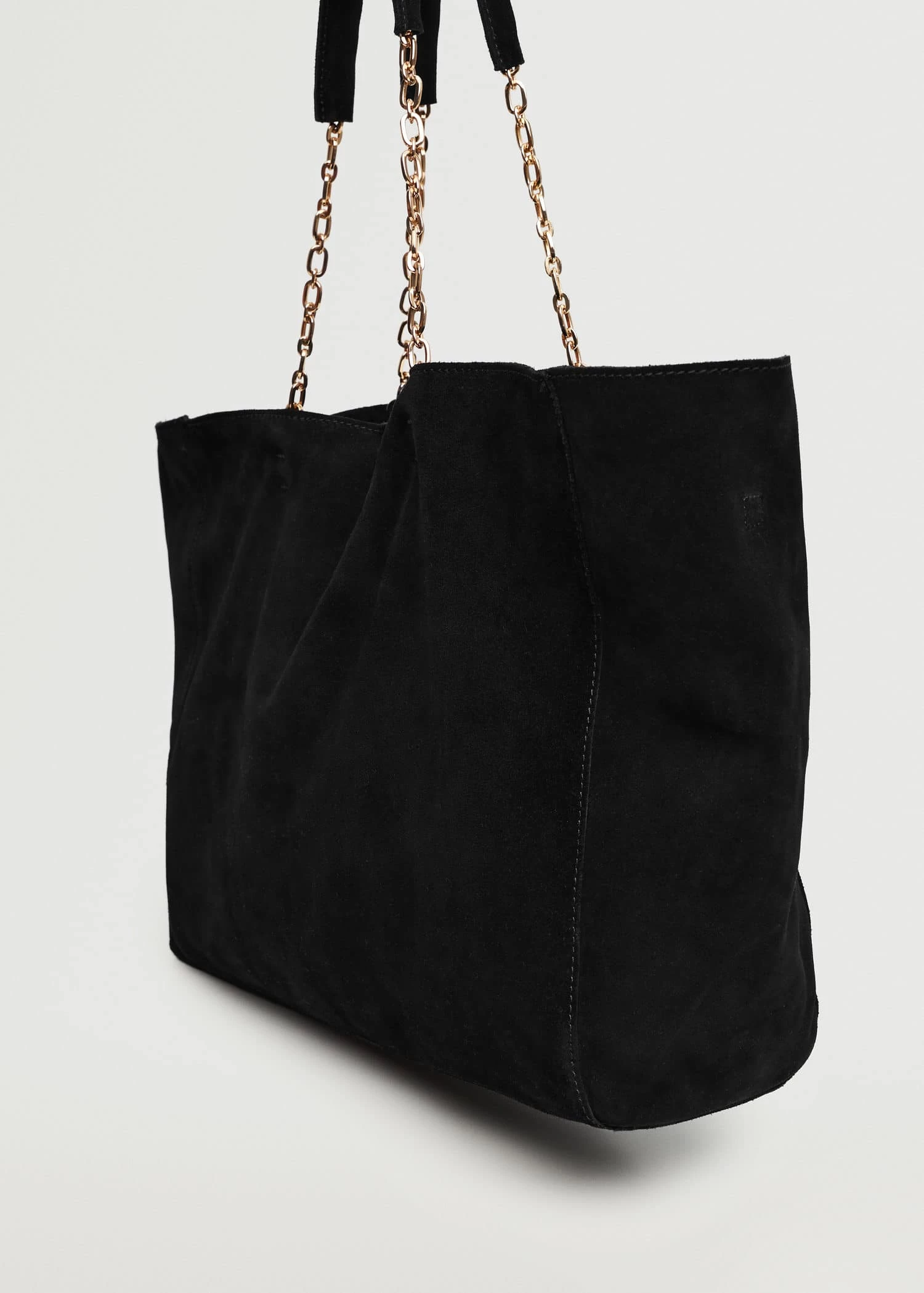 Mango Leather Shopper Bag Black 5 Mango Leather Shopper Bag Black - Image 5