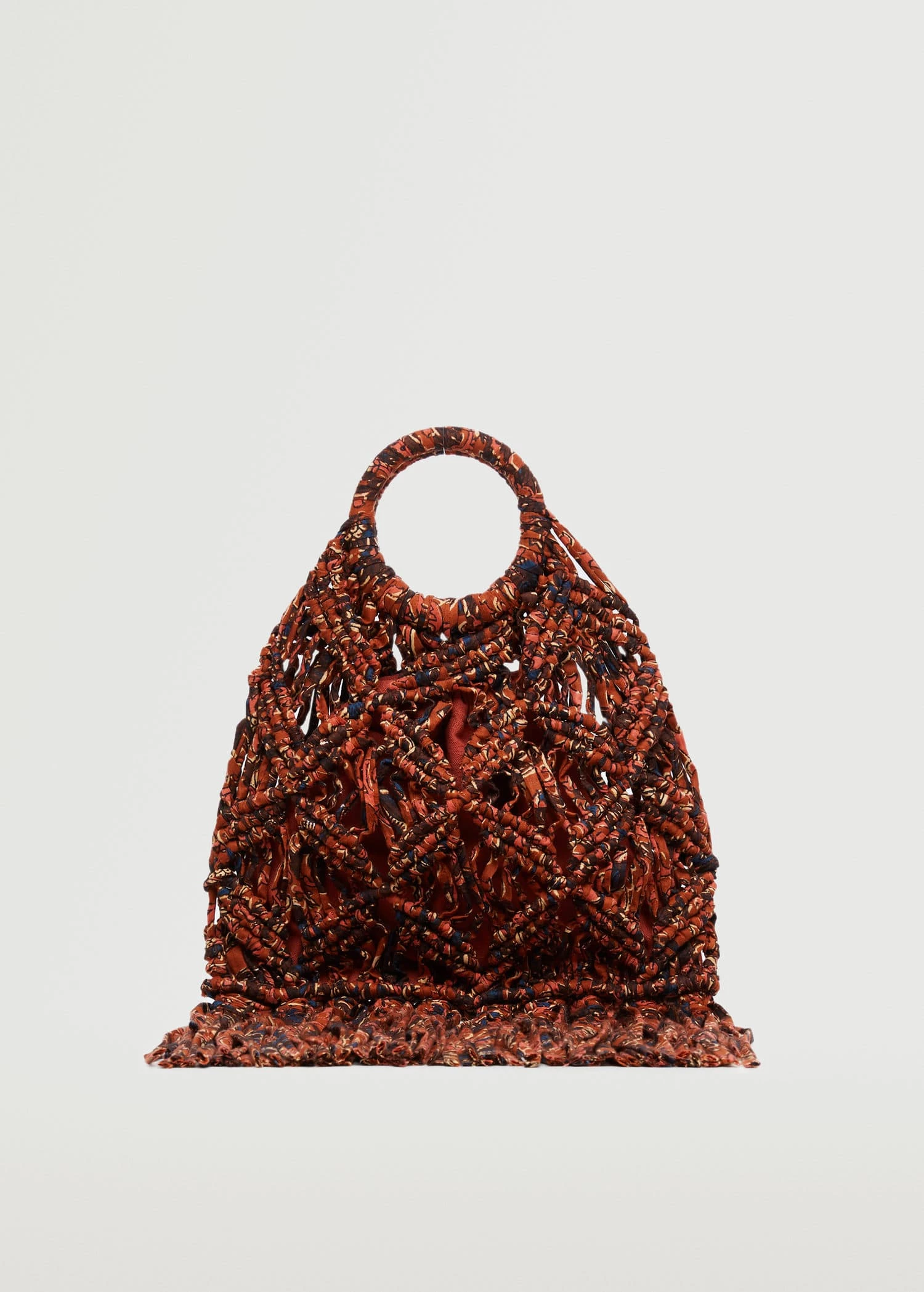 Mango Fringed Handbag Russet 1 Mango Fringed Handbag Russet